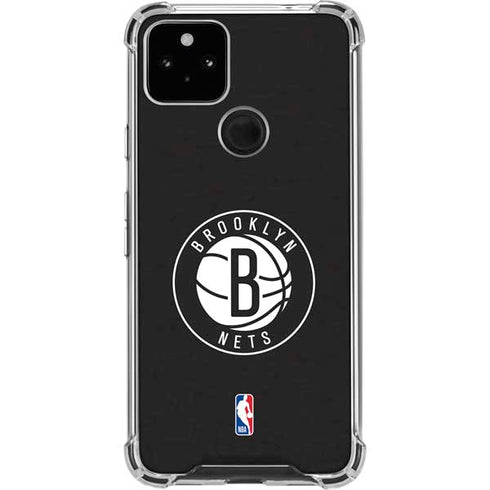 NBA Brooklyn Nets Distressed Google Pixel 5a 5G Clear Case